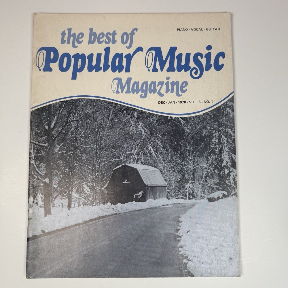 The Best Of Popular Music Magazine Dec Jan 1978 Vol 6 #1 Piano Vocal Guitar Vtg